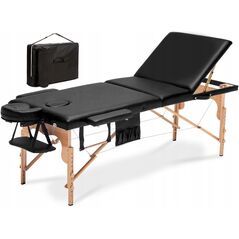 Bodyfit Stół, łóżko do masażu 3-segmentowe drewniane XXL