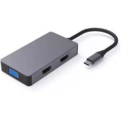 Προσαρμογέας USB Extra Digital Προσαρμογέας USB Type-C - 2x HDMI, 1x VGA, 1x USB Type-A, 1x USB Type-C PD60W
