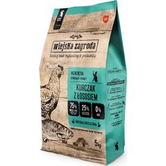 Wiejska Zagroda Kurczak z łososiem kocięta 5 kg
