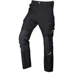 Spodnie robocze Mix&Match, 4 way stretch, czarno-zielone, rozmiar L