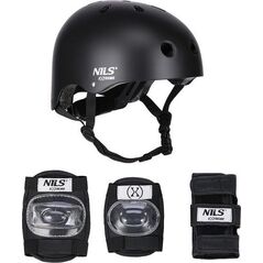 Nils Extreme MR290+H230 KASK Z OCHRANIACZAMI ZESTAW CZARNY ROZM. S NILS EXTREME