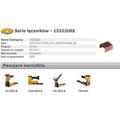 Bostitch BOSTITCH ZSZYWKI A 22mm 2000szt DO ZAMYKARKI DO KARTONÓW BCH1332200Z