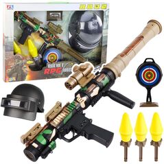 Zestaw Wojskowy Militarny Bazooka RPG Hełm Tracza Piankowe Pociski