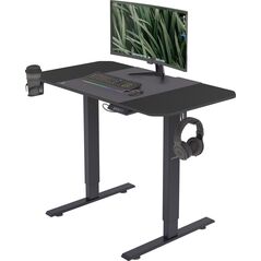 EGON 1100 Biurko elektryczne: Czarne Carbon | Schreibtisch Elektrisch: Schwarz Carbon | Electric desk: Black Carbon