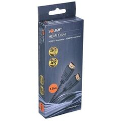Solight HDMI καλώδιο με Ethernet, HDMI 1.4 A σύνδεσμος - HDMI 1.4 A σύνδεσμος, blister, 1,5m
