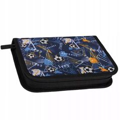 Κασετίνα 1 φερμουάρ 2 πτερύγια FOOTB BLUE WYP Starpak STK-25 PB12/48