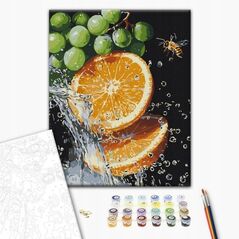 Ζωγραφική με αριθμούς BRUSHME, 40x50 εκ., ζουμερός συνδυασμός, 1 τεμ., σε κουτί