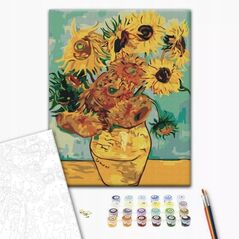 Ζωγραφική με αριθμούς BRUSHME, 40x50 cm, Ηλιοτρόπια Van Gogh, 1 τεμ., σε κουτί