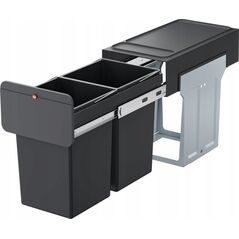 Kosz na pranie Hailo HAILO Built-in waste bin EcoLine Design L / 2x14L / black 030310100