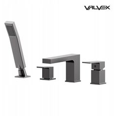 Valvex bateria wannowa 4-otworowa z akcesoriami ARS, gun metal 2420590