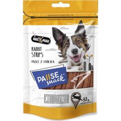 Hau&Miau Pausesnack przysmak dla psa, paski z królika 80g