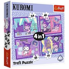 Puzzle 4w1 Dzień Kuromi Hello Kitty Trefl