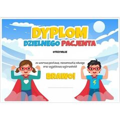 LearnHow Dyplom A4 dzielnego pacjenta - Super Dzieci 10szt