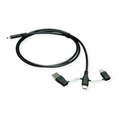 Καλώδιο ROLINE USB 2.0, C-C, με μπλοκαρίσματα διαδρομών δεδομένων A+C, 1 m