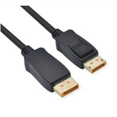ROLINE Καλώδιο DisplayPort, v2.1, 16K@60Hz, DP-DP, M/M, 80Gbit/s, UHBR20, DP-DP, M/M, μαύρο, 1 m