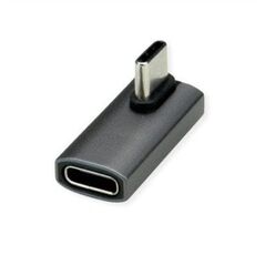 Προσαρμογέας ROLINE, USB4 Gen 3x2, αλουμινίου, περιστρεφόμενος κατά 90°, τύπου C, M/F, ασημί