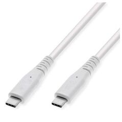 VALUE Καλώδιο συμβατό με USB 3.2 Gen 2, PD (Power Delivery) 60W, C-C, M/M, λευκό, 5 m