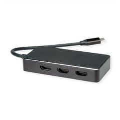 Προσαρμογέας VALUE USB τύπου C - HDMI Multistream, 3x HDMI, 4K, M/F