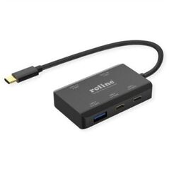 Κονκεντράτορας ROLINE USB 3.2 Gen 2, 4 θύρες (2x A + 2x C), PD (100 W)