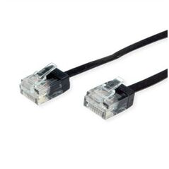 ROLINE Traveller UTP Patch Cord, Cat.6A (Class EA), πολύ επίπεδο, μαύρο, 1 m
