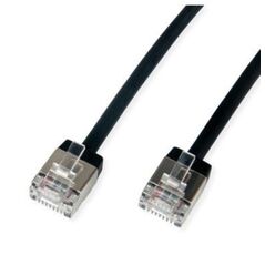 ROLINE U/FTP Καλώδιο Patch Data Center Cat.6A (Class EA), LSOH, Λεπτό, Υπερβολικά Κοντός Σύνδεσμος, μαύρο, 2 μ