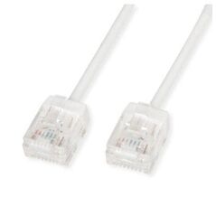 ROLINE UTP Data Center Patch Cord Cat.6A (Class EA), LSOH, Slim, Ultra Short Connector, λευκό, 1 μ