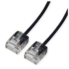 ROLINE UTP Data Center Patch Cord Cat.6A (Class EA), LSOH, Slim, Ultra Short Connector, μαύρο, 0,5 m