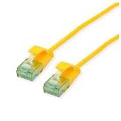 ROLINE RM UTP Καλώδιο Patch Data Center Cat.6A (Class EA), στενό, κίτρινο, 0,5 m