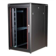ROLINE 19-ιντσών ντουλάπα δικτύου Pro 26 U, 800x1000 ΠxΒ, γυάλινη πόρτα, μαύρη