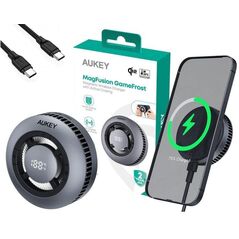 AUKEY LC-G10 chłodząca ładowarka bezprzewodowa MagSafe Qi2 15W USB-C