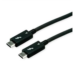 Kabel ROLINE Thunderbolt 4, 40 Gbit/s, 100 W, C-C, M/M, pasywny, czarny, 0,8 m