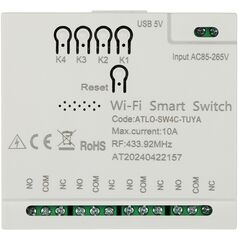 Έξυπνος Διακόπτης Atlo-SW4C-TUYA Wi-Fi, Tuya Smart