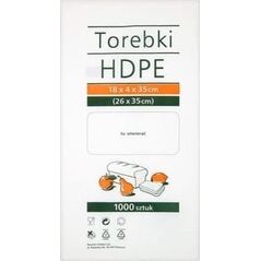 Torebki spożywcze 18x4x35cm 26x35cm 1000 sztuk HDPE  [120|36]