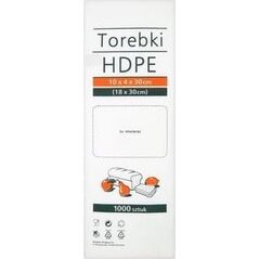 Torebki spożywcze 10x4x30 18x30cm 1000 sztuk HDPE  [120|37]