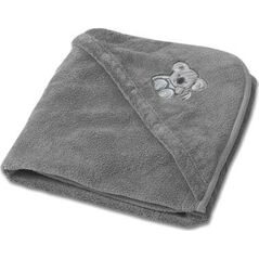 BabyMatex Kocyk z kapturkiem do fotelika samoch. Koala 95x95 ciemny szary 44