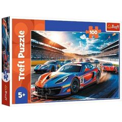 Puzzle 100 elementów Samochody szybka wyścigówka Trefl