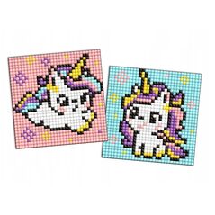 Diamentowa mozaika na magnesie IDEYKA, 9x9 cm, kids, dwa jednorożce, 2 szt.