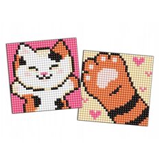Diamentowa mozaika na naklejce IDEYKA, 9x9 cm, kids, puffy, 2 szt.