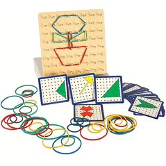 Αναπτυξιακό παιχνίδι Geoboard με λαστιχάκια