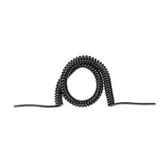 Kabel spiralny BACHMANN 1,5m-6m sw 0,2m prosty, H05VV-F 3G1,5mm. obustronnie cięty