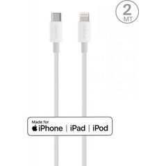 Kabel USB Puro USB-C - Lightning 2 m Biały (PUR445WHT)