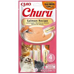 INABA CAT CHURU SALMON RECPIE λιχουδιά για γάτες 4x14g (56g)