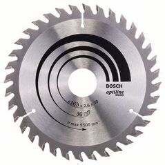 Bosch Tarcza pilarska Optiline Wood 165 x 30mm 36z (2608640603)