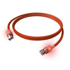 Kabel krosowy EasyLan S/FTP DualBoot LED Cat.6A, RJ45 / RJ45, LSOH, czerwony, 1,5 m