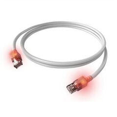 Kabel krosowy EasyLan S/FTP DualBoot LED Cat.6A, RJ45 / RJ45, LSOH, biały, 1,5 m