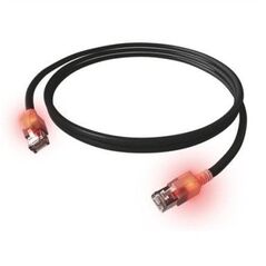 Kabel krosowy EasyLan S/FTP DualBoot LED Cat.6A, RJ45 / RJ45, LSOH, czarny, 7,5 m