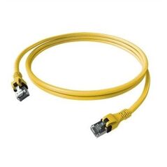 EasyLan DualBoot PushPull Patch Cable Cat.6A (Class EA), S/FTP, RJ45 / RJ45, żółty, 1,5 m