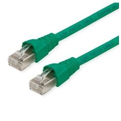 TELEGRTNER Kabel krosowy RJ45 S/FTP, kat. 6A, LSZH, zielony, 7,5 m