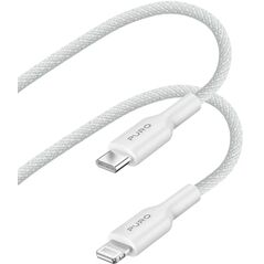 Kabel USB Puro Kabel PURO Fabric USB-C/Lightning MFi 1,2m (biały)