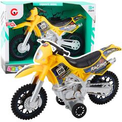 Motor Crossowy Off-Road Napęd Światła Dźwięki Żółty